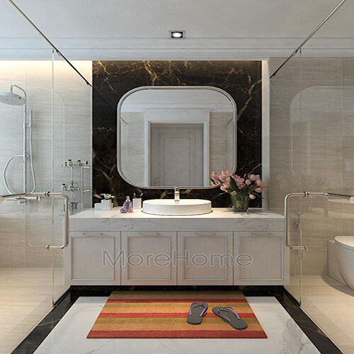 Thi công đá nhân tạo solid surface làm lavabor -chung cư TSQ 